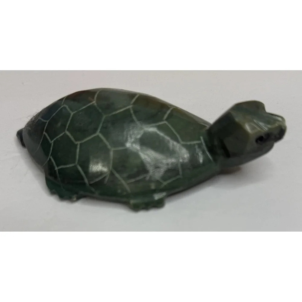 Handcrafted Stone Jade SEA TURTLE Figurine Carving Sculpture 4